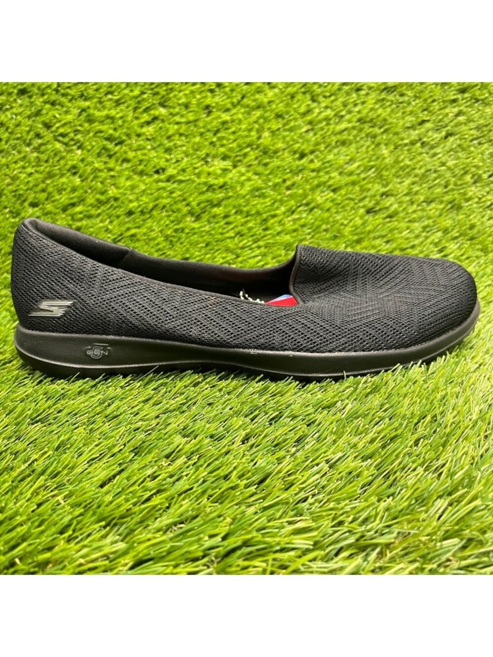 Skechers Go Walk Lite Sweet Gal Women Size 8.5D Black Casual Slip On Flats Shoes